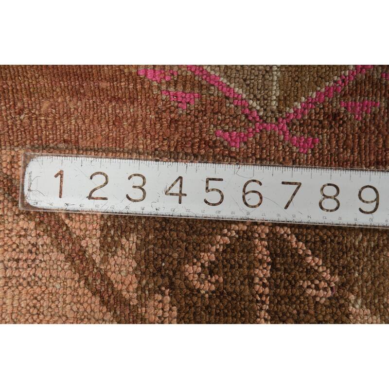 Tribal Brown Anatolian Oriental Foyer Rug Hand-Knotted Wool Carpet - 1'4" x 2'6"