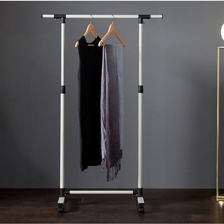 Removable Short Clothing Racks Hanging Racks with Bottom Shelves and ...