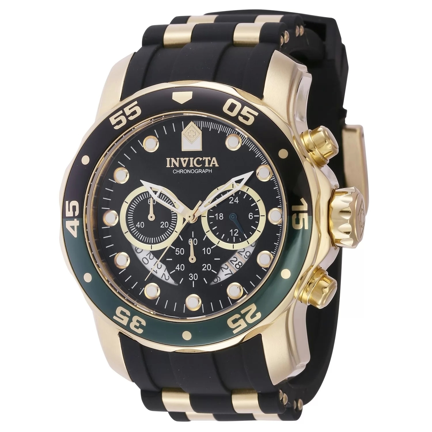 Invicta Men's 44522 Pro Diver Quartz Chronograph Black Dial Watch