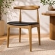preview thumbnail 1 of 96, Set of 2 Kennedy Elbow Chairs Farmhouse Wooden Dining Chairs With PU Leather Or Fabric Cushion Seat, Modern Accent Side Chairs
