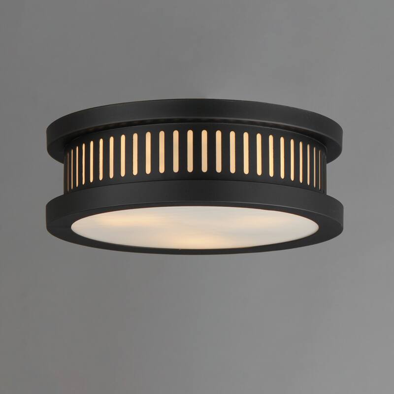 Maxim 30599 Oxford 3 Light 12" Wide Flush Mount Drum Outdoor Outdoor