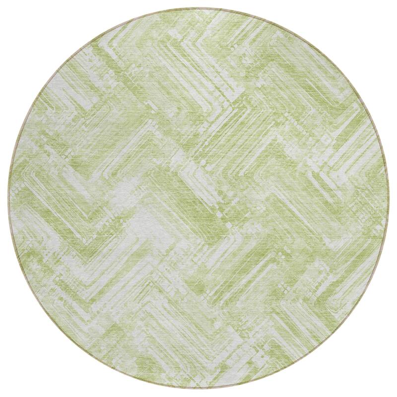 Machine Washable Indoor/ Outdoor Chantille Modern Chevron Rug