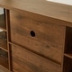 preview thumbnail 13 of 26, Hazelnut Brown Wine Bar Cabinet with Racks & Stemware Holder