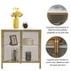 preview thumbnail 12 of 11, Javlergo Corner Table Modern Triangle 3-tier Storage Shelf with 2 Doors for Living Room Bedroom Office