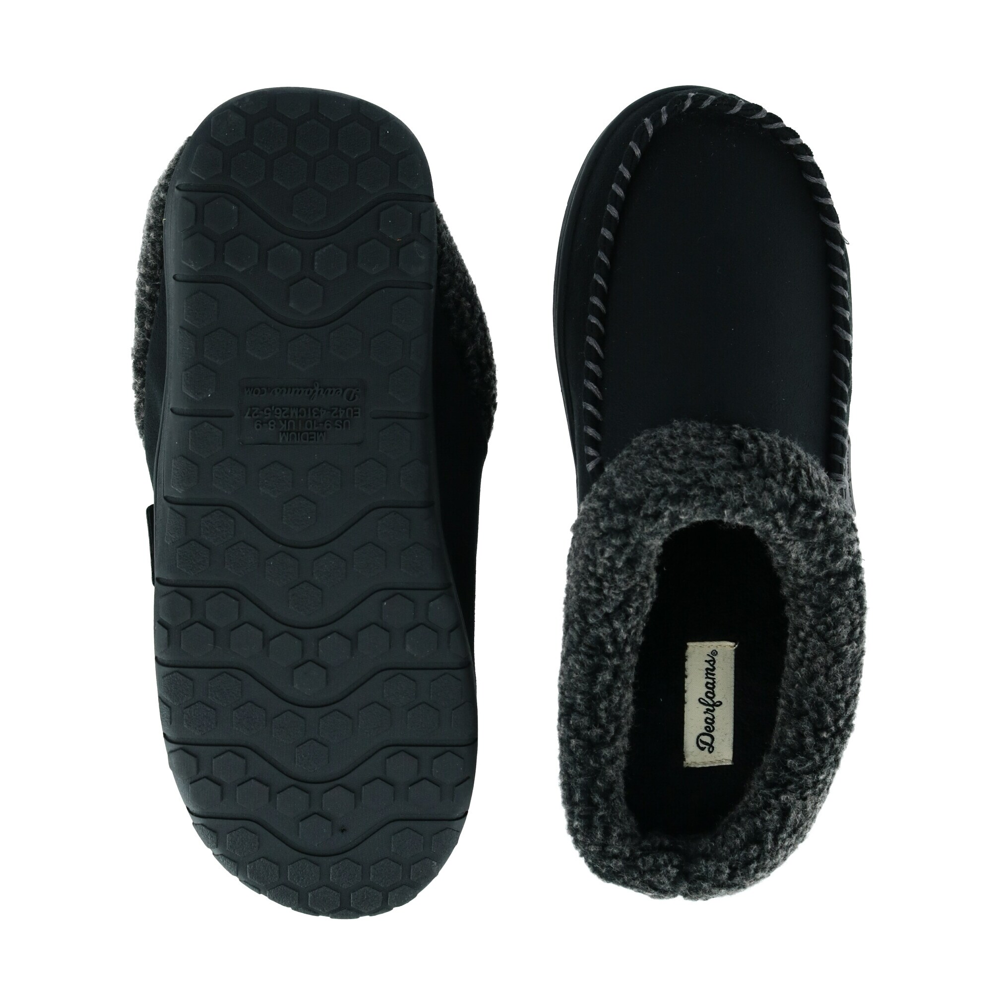 men's dearfoams microfiber clog slippers