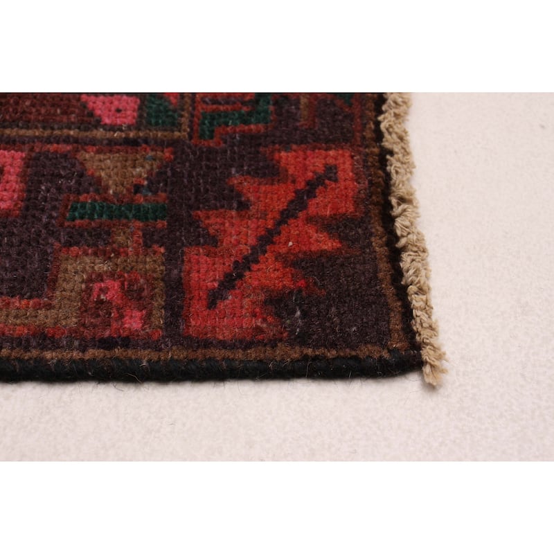 ECARPETGALLERY Hand-knotted Andelz Navy, Red Wool Rug - 3'6 x 7'3