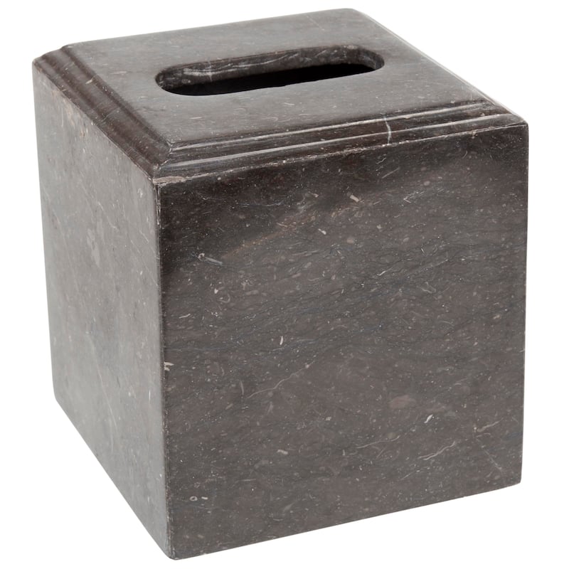 Creative Home Charcoal Marble Tissue Box Holder, Tissue Box Cover - Dark Grey - Dark Grey