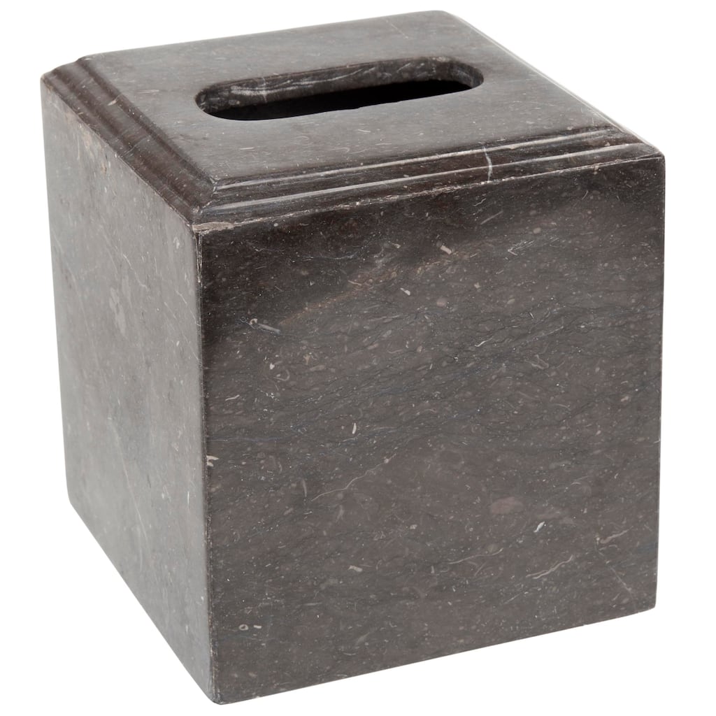 Creative Home Charcoal Marble Tissue Box Holder, Tissue Box Cover - Dark Grey
