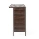 preview thumbnail 10 of 10, Milos Outdoor Acacia Wood Bar Table by Christopher Knight Home