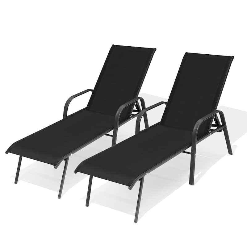 Crestlive Products Outdoor Adjustable Chaise Lounge Chairs (Set of 2/4)