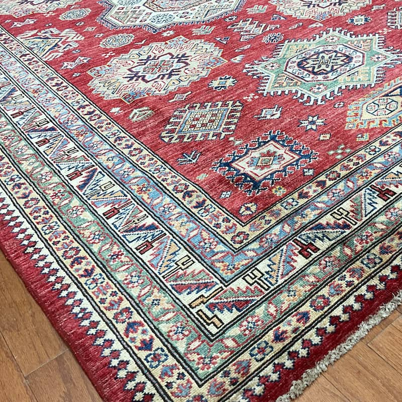 HERAT ORIENTAL Handmade Super Kazak Wool Rug - 5'7" x 7'9"