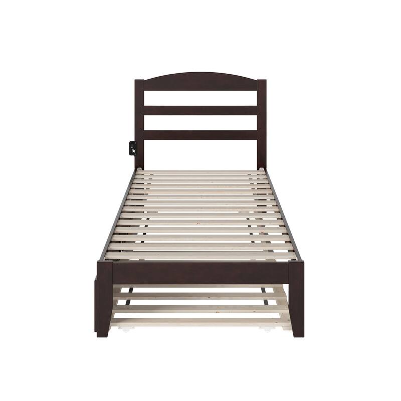 Warren Solid Wood Platform Bed with Twin XL Trundle