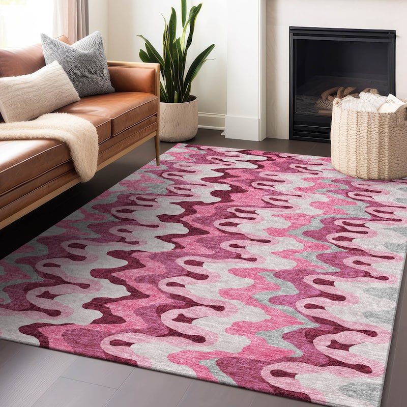 Premium Washable Super Soft Abstract Stripes Mayfield Rug