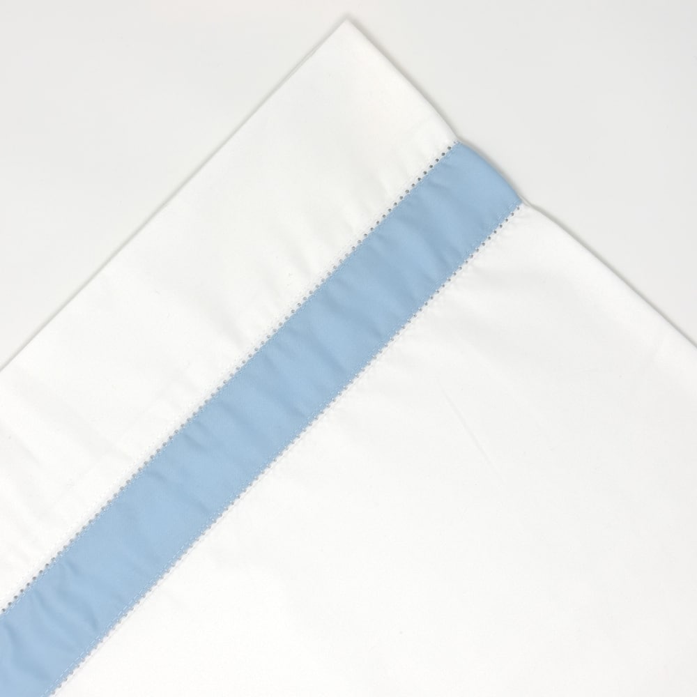 Pointehaven 525 Thread Count 100% Long Staple Cotton Bordered Hem Sateen Pillow Cases Pair