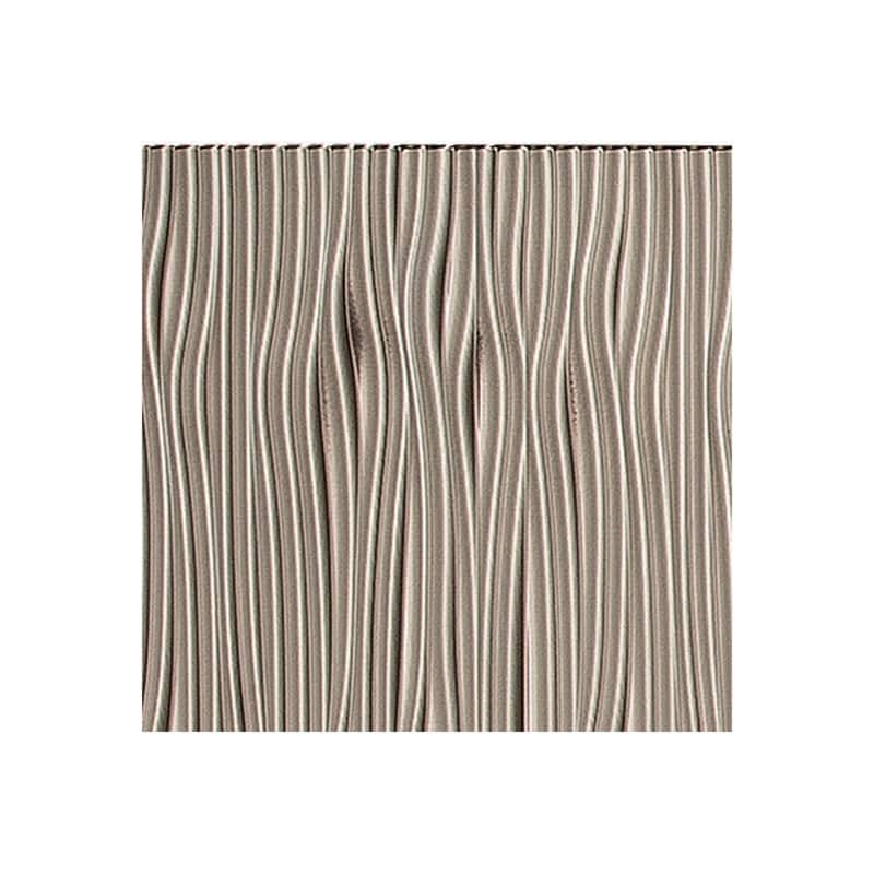 FASÄDE Waves Vertical 4-foot x 8-foot PVC Wall Panel in Brushed Nickel - Sample