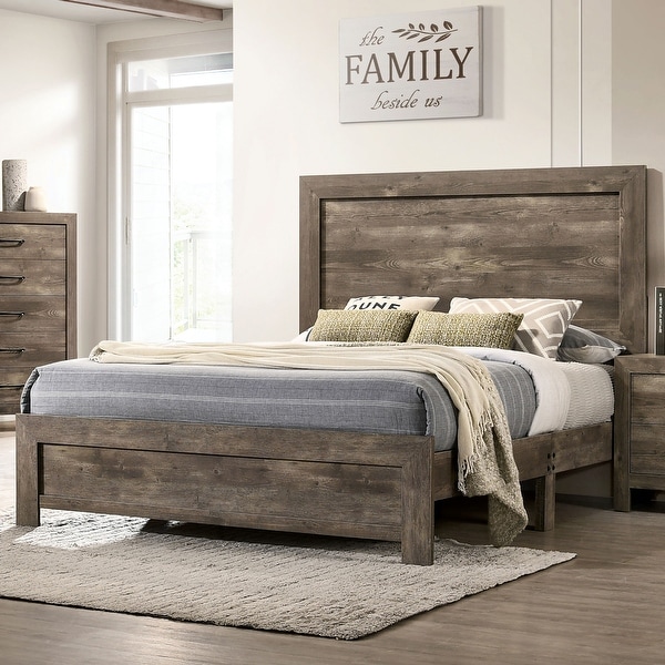 Furniture of America Justinna Rustic Natural Tone Panel Bed. Opens flyout.