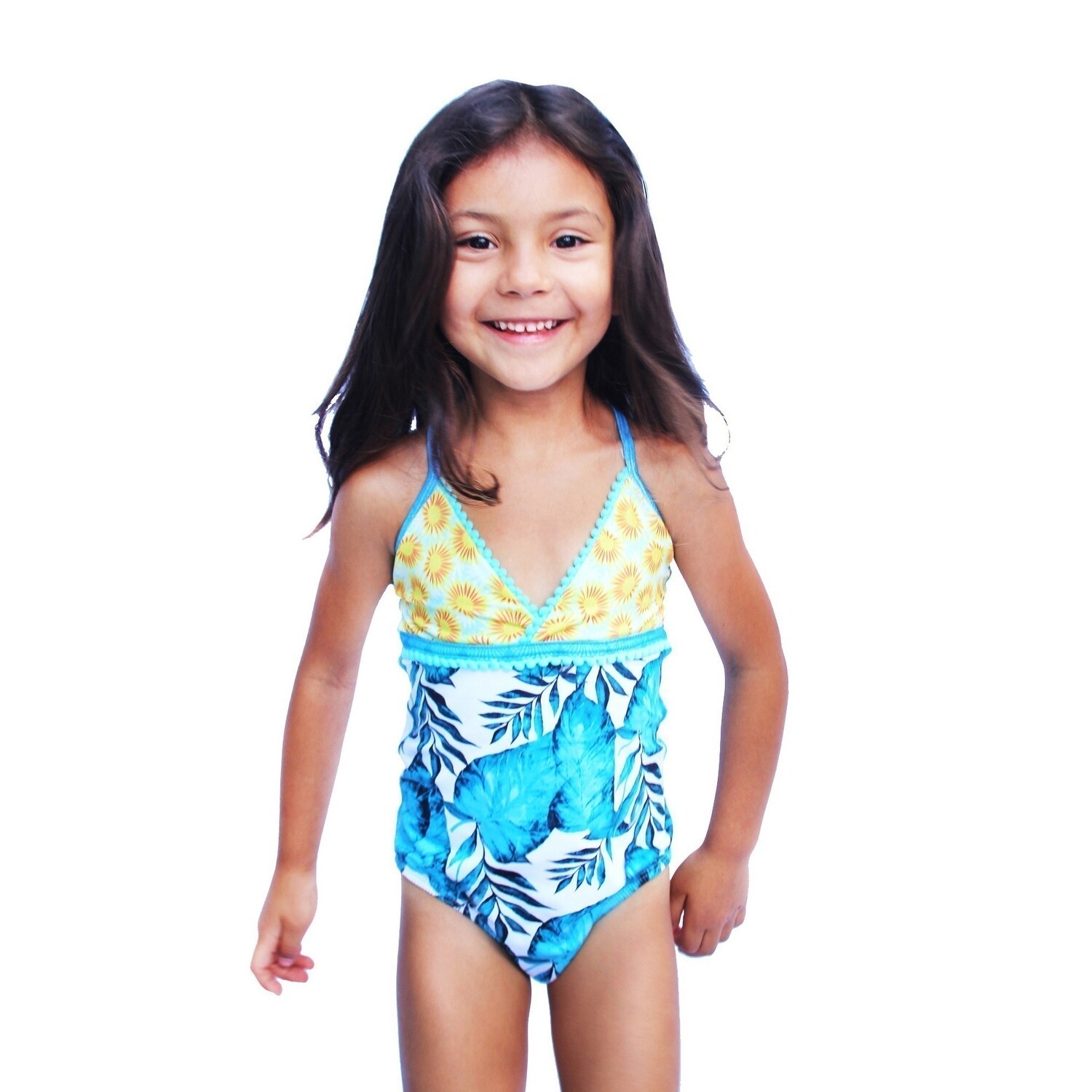Shop Azul Girls Turquoise Endless Summer Tropical One Piece