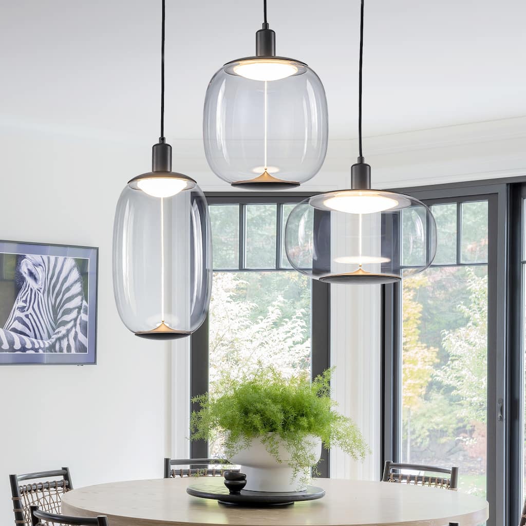 1 Light Clear Plastic Linear Magnetic LED Strip Pendant Lighting