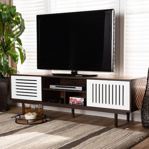 Meike Mid-Century Modern Two-Tone TV Stand