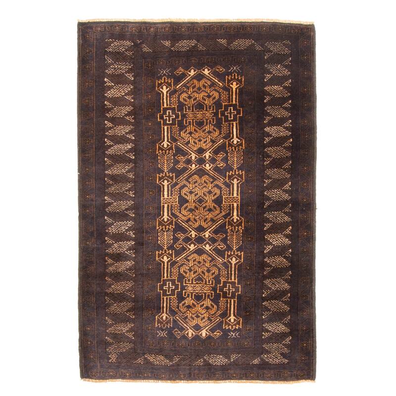 ECARPETGALLERY Hand-knotted Teimani Light Brown Wool Rug - 2'9 x 4'6