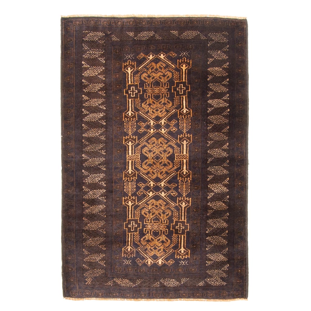 ECARPETGALLERY Hand-knotted Teimani Light Brown Wool Rug - 2'9 x 4'6