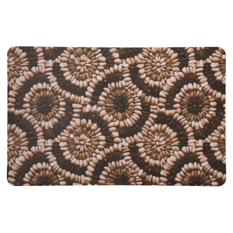Ray Star Wear-Resistant Printed Kitchen mat Great delightful Pebble