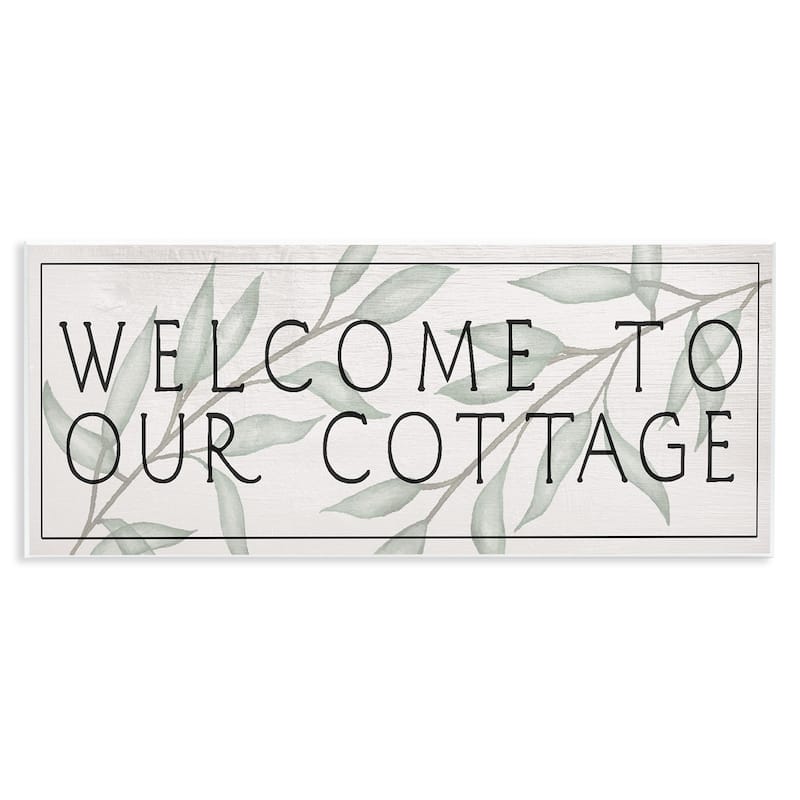 Stupell Rustic Cottage Welcome Wall Plaque Art Design By Lil' Rue - 17 x 7