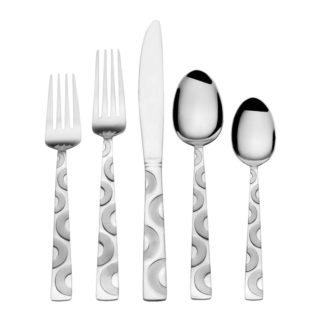 International Silver Wheels Frost 34 Pc Flatware Set
