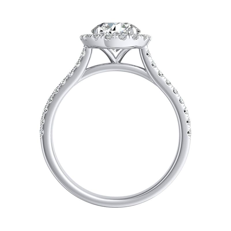 Auriya 14k Gold 1 3/4ctw Halo Moissanite Engagement Ring