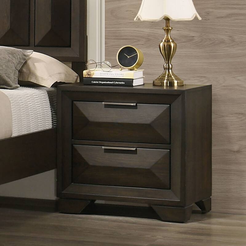Furniture of America Uppon Transitional Espresso Wood 3-Piece Panel Bedroom Set