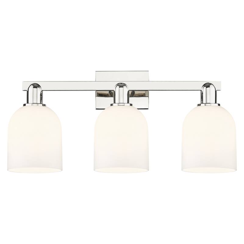 Innovations Lighting Endless Possibilities Arcadia - Bella - 3 Light 25" Bath Vanity Light - Polished Nickel/White
