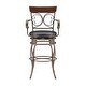 preview thumbnail 1 of 6, Onyx Big & Tall Scroll Barstool Pewter