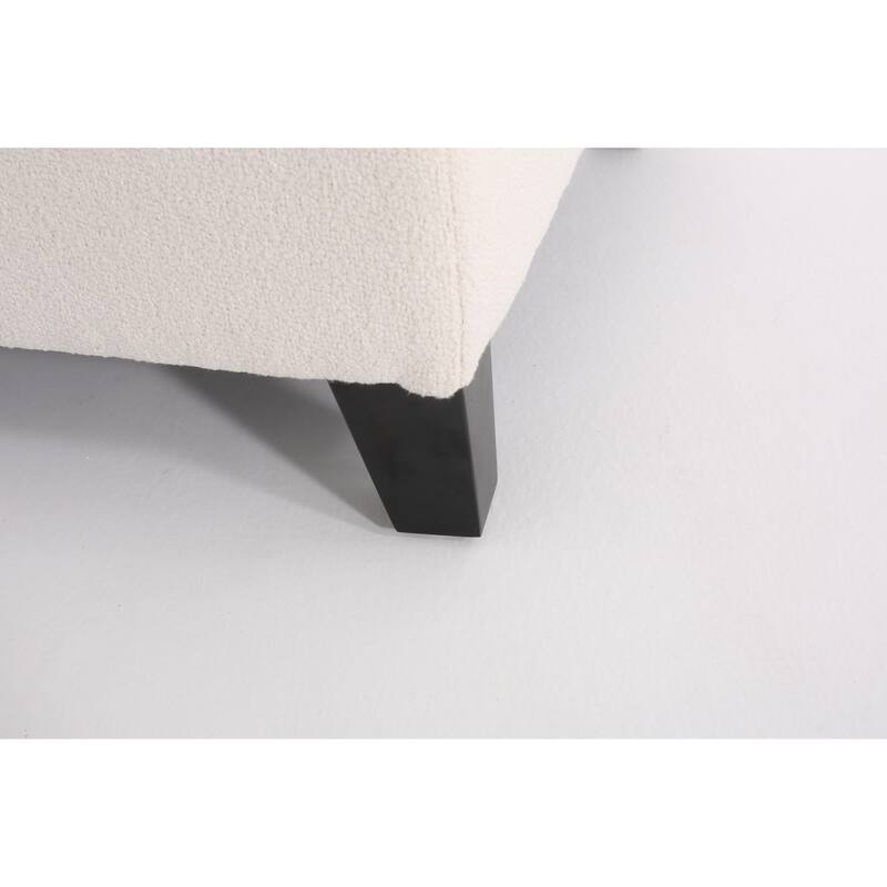 Roomfitters Modern Storage Ottoman Bench with Flip Top and Hidden Compartment, Ideal for Entryway and Living Room, White