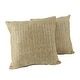 preview thumbnail 10 of 9, Outdoor/Indoor Throw Pillows, Decorative Throw Pillows with Inserts, Simulated Straw Weaving 18"x18" Square Pillows (Set of 2)