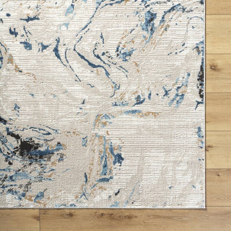 Livabliss Allegro Casual Abstract Marble Area Rug