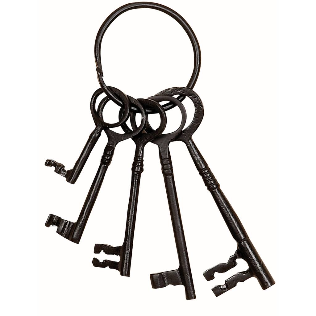 Aluminum Metal Keys Sculpture - Black - Roche River Decor - 8"W x 7"L x 1"H