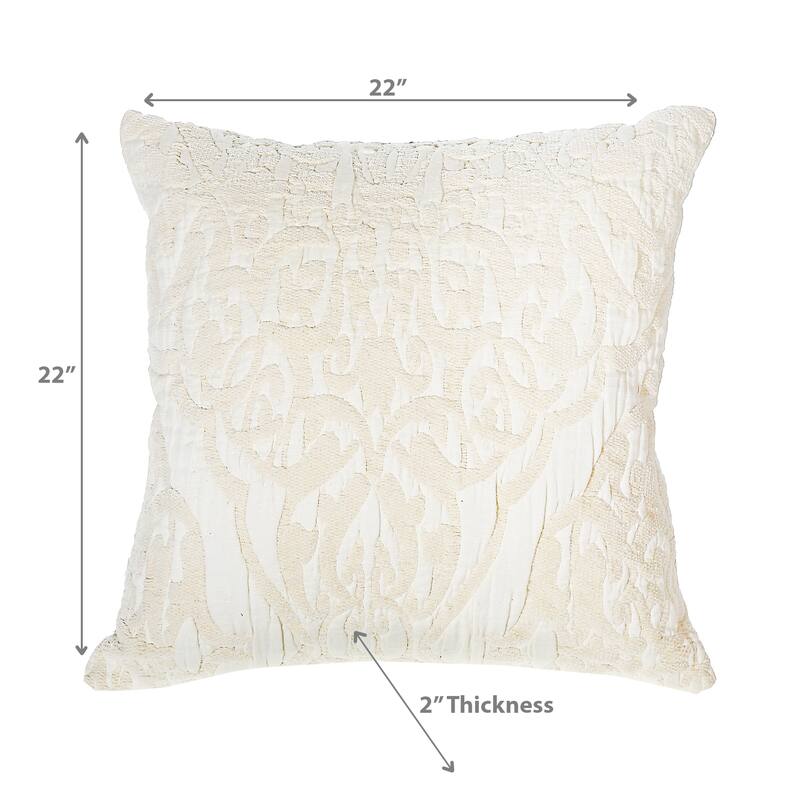 Cotton Linen Chenelle Cushion 22 X 22 - Set of 2
