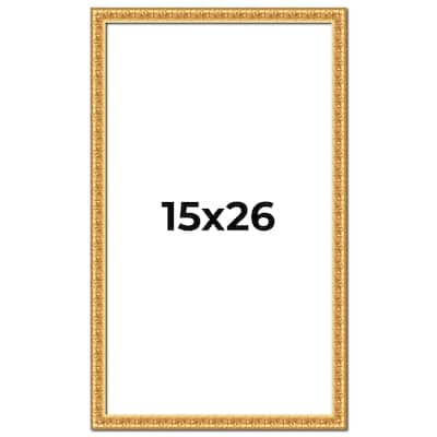 15x26 Frame Gold Real Wood Picture Frame Width 1 inches | Interior