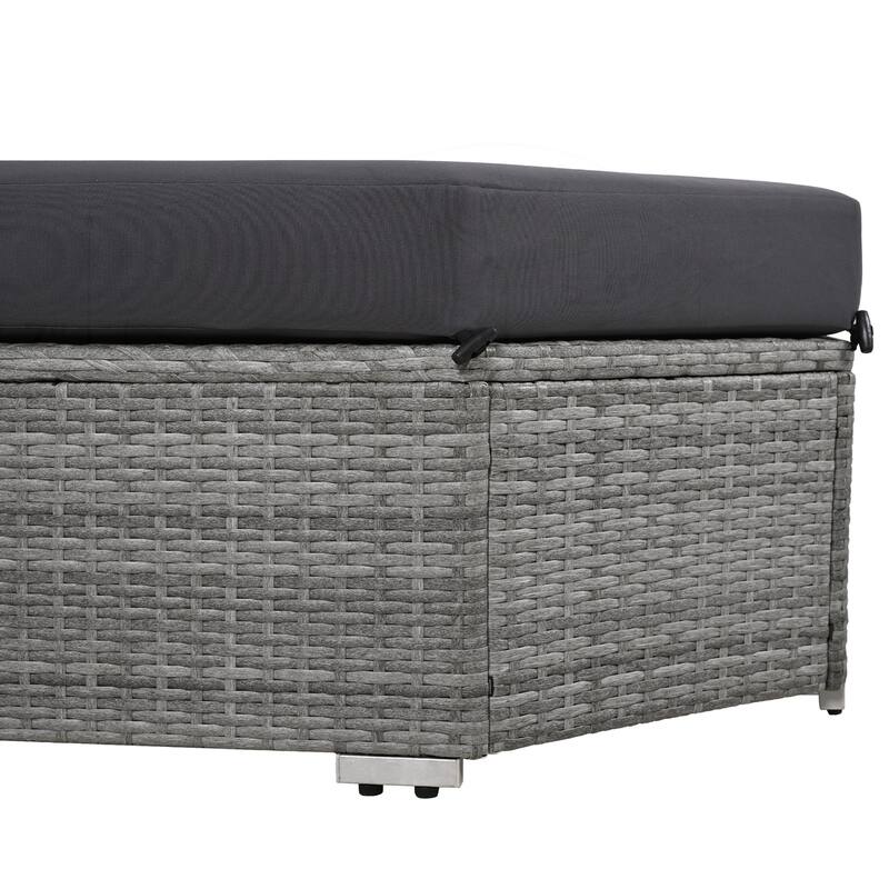 Outdoor Furniture Daybed Rattan Sectional Furniture Set