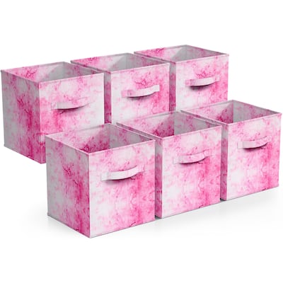 Storage Cube Bins (Set of 6) - 10.75" L x 10.75" W x 11" H
