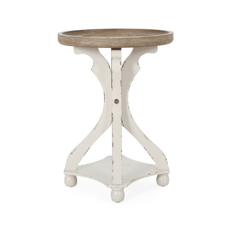 Callao French Country Accent Table with Round Top by Christopher Knight Home