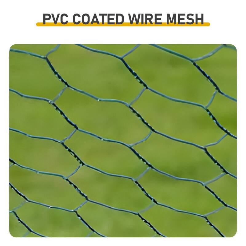 6.5 x 10 ft Metal Chicken Coop, Waterproof Poultry Cage for Backyard