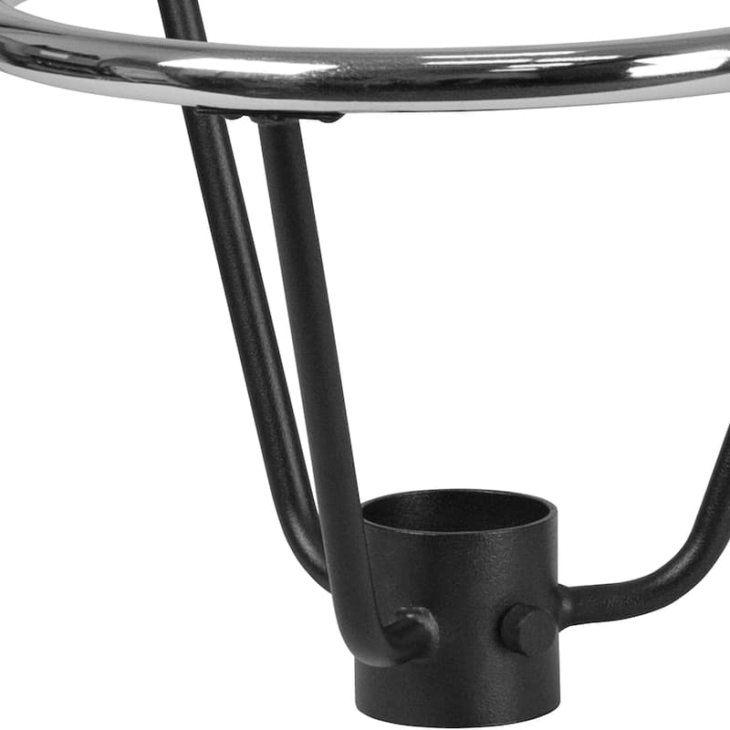 Bar Height Table Base Foot Ring with 3.25" Column Ring - 16" Diameter - Silver