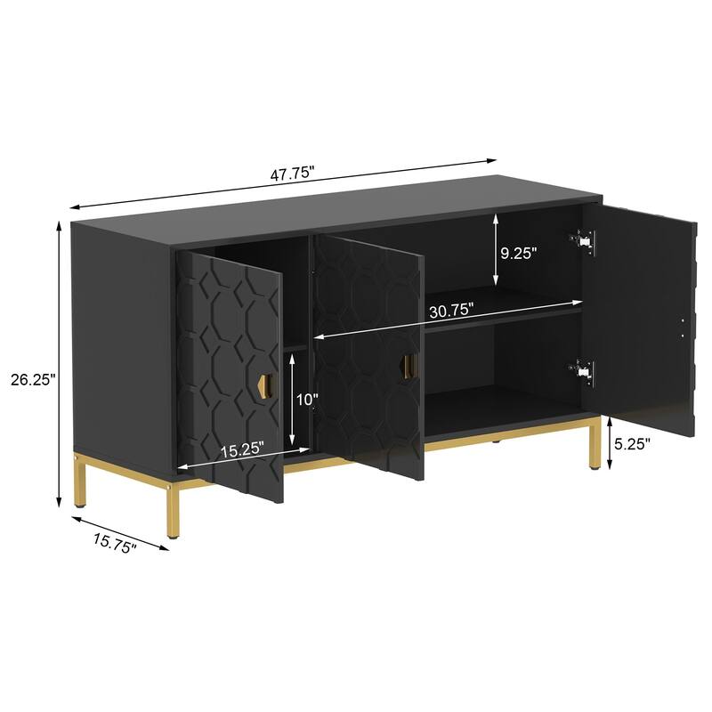 3 Door Accent Cabinet