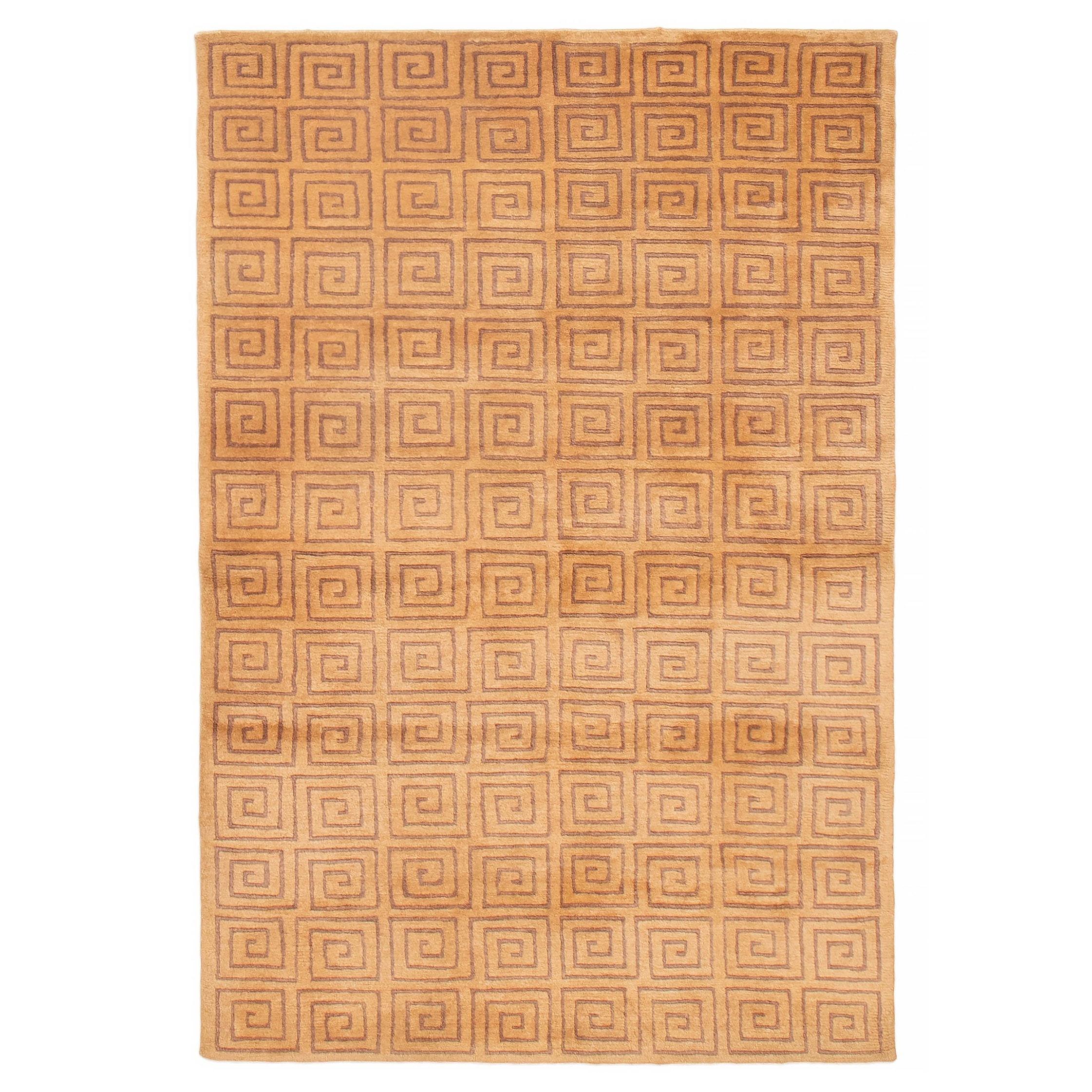 ECARPETGALLERY Hand-knotted Opulence Tan Wool Rug - 3'10 x 5'9