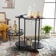 preview thumbnail 33 of 55, SAFAVIEH Iva 17.7-Inch Swivel 3-Tier Metal Bar Cart - 29.53" W x 17.72" L x 32.76" H