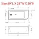preview thumbnail 17 of 22, CB 59''/67'' Freestanding Glossy White Stand Alone Soaking Acrylic Tubs, Corner with Overflow & Pop-up Right/Left Drain