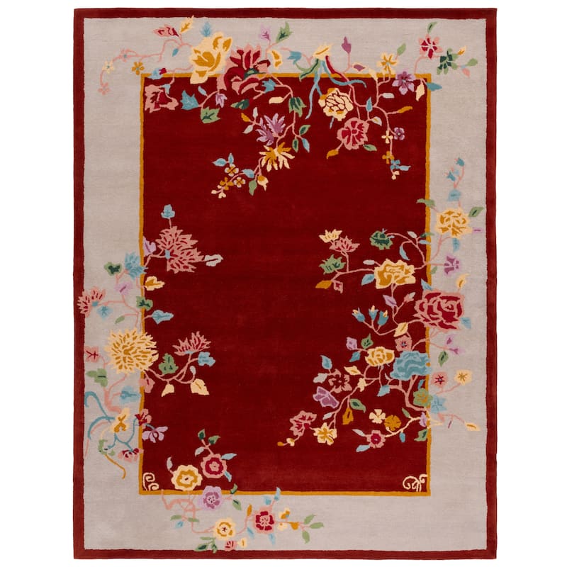 SAFAVIEH Handmade Metro Zornica Wool Rug - Rust/Beige - 8' x 10'