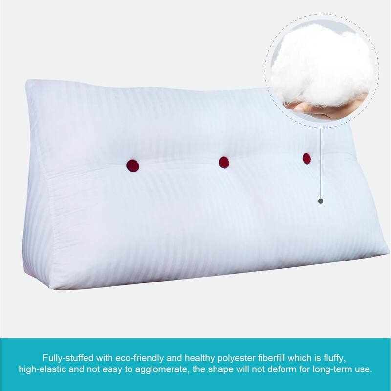 Corduroy Headboard Wedge Reading Pillow for Twin Dorm Bed & Daybed Side Back Support