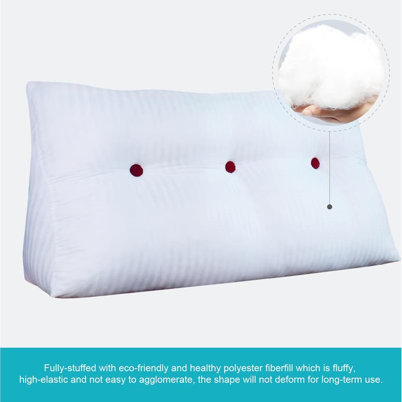 WOWMAX Large Reading Wedge Headboard Pillow for Bed Rest Back Support